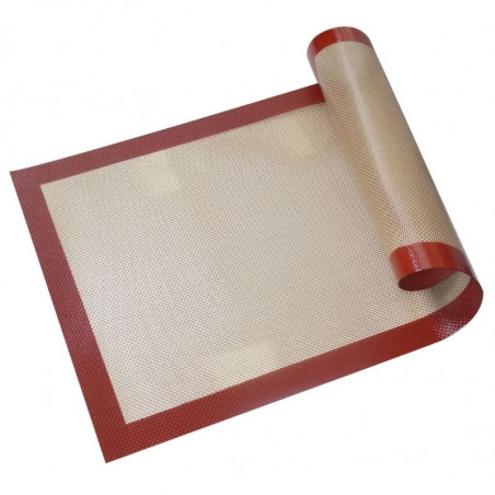 Tapis de Cuisson Toile de Verre et Silicone - 300 x 400 mm Tellier - 1