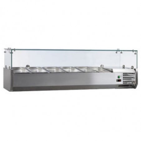 Saladette Réfrigérée à Ingrédients en Inox - 5 GN 1/3 et 1 GN 1/2 FourniResto - 1