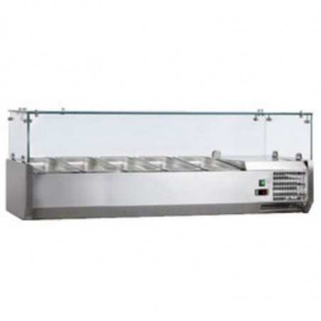 Saladette Réfrigérée à Ingrédients en Inox - 4 GN 1/3 et 1 GN 1/2 FourniResto - 1