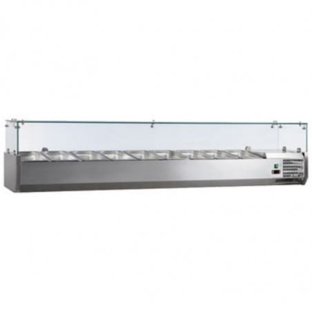 Saladette Réfrigérée à Ingrédients en Inox - 9 GN 1/3 FourniResto - 1