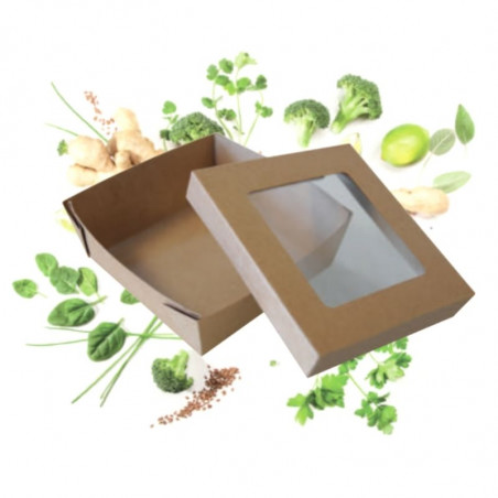 Boîte Repas à Fenêtre 95 x 95 - Ecoresponsable - Lot de 25 FourniResto - 1 Boîte Repas à Fenêtre 95 x 95 - Ecoresponsable - Lot de 25 FourniResto - 1