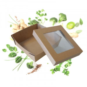 Boîte Repas à Fenêtre 120 x 120 - Ecoresponsable - Lot de 25 FourniResto - 1