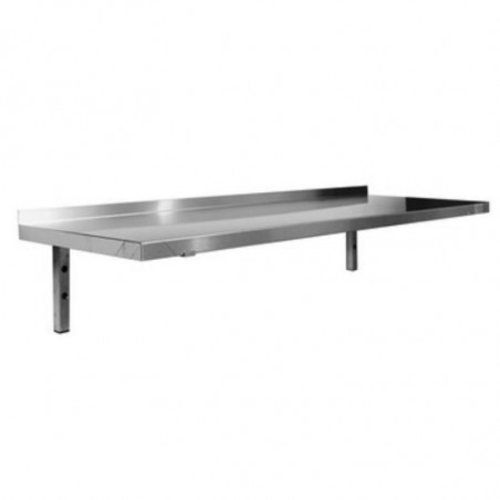 Etagère Murale Pleine avec Dosseret en Inox - P 300 - L 1200 mm FourniResto - 1 Etagère Murale Pleine avec Dosseret en Inox - P 300 - L 1200 mm FourniResto - 1