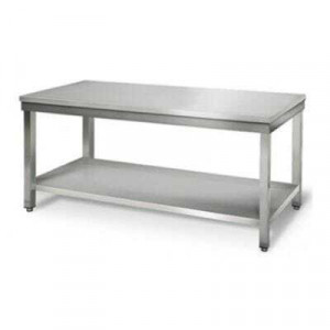 Table Inox avec Etagère Basse - Profondeur 600 FourniResto - 1