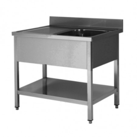 Plonge Démontable 1 Bac et Egouttoir à Gauche - L 1400 x P 700 mm FourniResto - 1 Plonge Démontable 1 Bac et Egouttoir à Gauche - L 1400 x P 700 mm FourniResto - 1