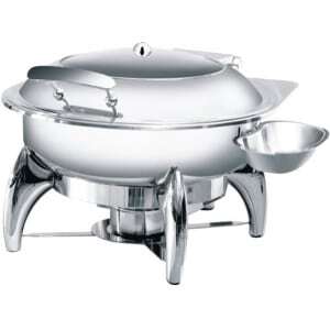 Chafing Dish Rond avec Couvercle Vitré Atosa - 1