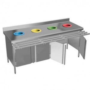 Table de Tri Sélectif 4 Portes - Version Enfant - Roulettes Inox SOFINOR - 2