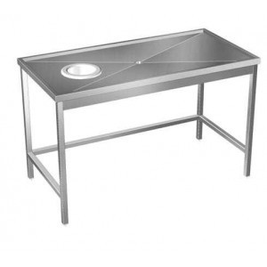 Table de Débarrassage sur Mesure avec Trou Vide-Déchets - L 1451 à 1650 mm SOFINOR - 2