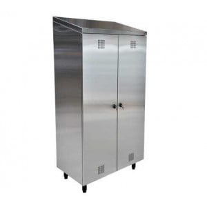 Armoire Inox à Balais 2 Portes Battantes avec Roulettes SOFINOR - 2