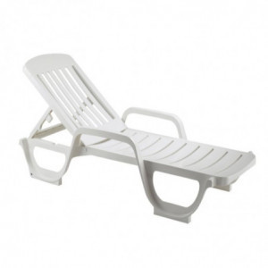 Chaise Longue Miami - Blanc Grosfillex - 1