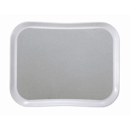 Plateau Polyester 36 x 46 cm - Gris Perle - Century FUN - Lot de 12 Cambro - 1