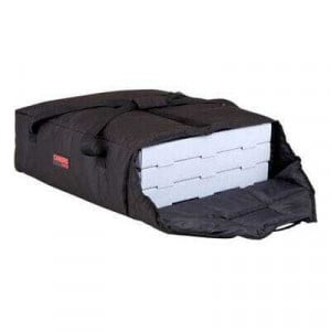 Sac de Livraison Standard 2 ou 3 Pizzas - 530 x 550 mm - Lot de 4 - Noir Cambro - 1