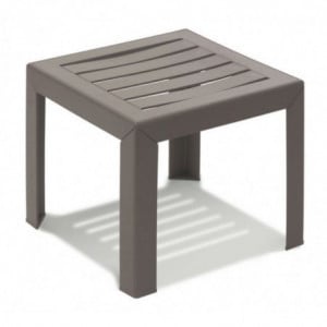Table Basse Miami 40 x 40 - Taupe Grosfillex - 1