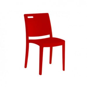 Chaise Clip Mate - Rouge Grosfillex - 1