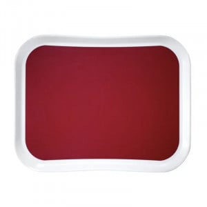 Plateau Polyester 36 x 46 cm - Framboise - Century FUN - Lot de 12 Cambro - 1