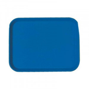 Plateau Polypropylène Fast-food à Rebord Élevé - Lot de 24 - Bleu Marine Cambro - 1