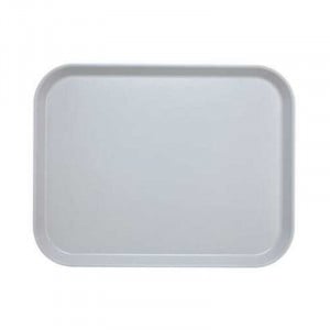 Plateau en Polyester 36 x 46 cm à Rebords Élevés - Gris Clair - Lot de 12 Cambro - 1