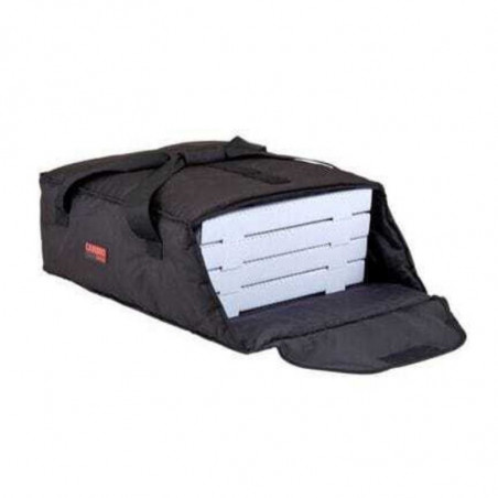 Sac de Livraison Standard 3 ou 4 Pizzas - 445 x 510 mm - Lot de 4 - Noir Cambro - 1