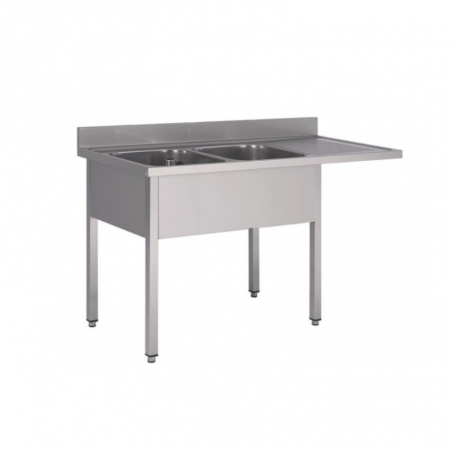 Plonge Spéciale Lave-Vaisselle - Longueur 1600 mm - Cuves à gauche FourniResto - 1 Plonge Spéciale Lave-Vaisselle - Longueur 1600 mm - Cuves à gauche FourniResto - 1