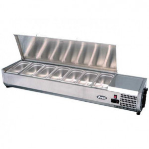 Saladette vitrée à poser Pour Bac GN 1/4 (5 GN 1/4) - L 1200 mm Atosa - 3