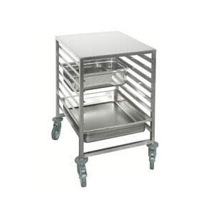 Échelle Gastronorme pour Bacs GN 2/1 avec Roulettes en Inox - 8 Niveaux SOFINOR - 2