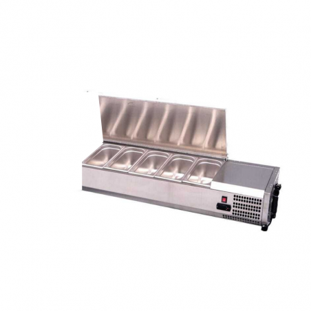 Saladette à Poser pour 5 Bacs GN 1/4 - L 1200 mm Atosa - 1 Saladette à Poser pour 5 Bacs GN 1/4 - L 1200 mm Atosa - 1