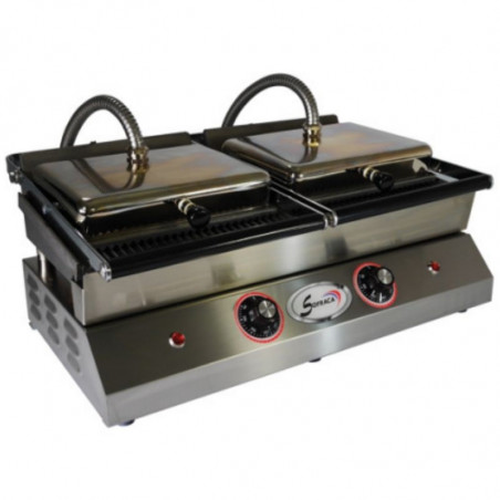 Grill Double Spécial Grillades à Plaques Rainurées - 230 V Sofraca - 1 Grill Double Spécial Grillades à Plaques Rainurées - 230 V Sofraca - 1