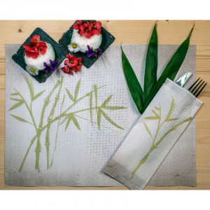 Set de Table Asie en Cellulose - 400 x 300 mm - Lot de 2000 Infibra - 3