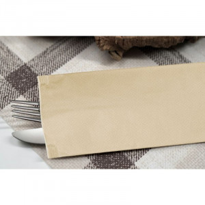 Pochette à Couverts en Cellulose - Crème - Lot de 1000 Infibra - 2