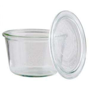 Verrine Weck en Verre avec Couvercle - 370 ml - Lot de 3 APS - 2