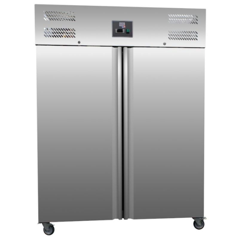 Armoire frigo inox de stockage 2 portes 1400 L