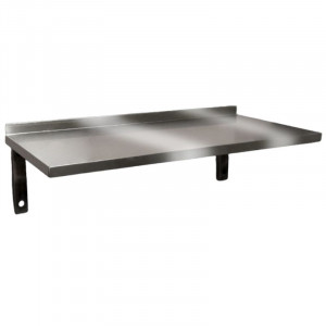 Étagère murale inox 1400x400 mm 1 niveau 2 consoles