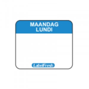 Etiquette de Traçabilité Label FreshEasy - Lundi - 30 x 25 mm - Lot de 1000 LabelFresh - 1