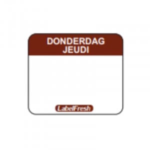 Etiquette de Traçabilité Label FreshEasy - Jeudi - 30 x 25 mm - Lot de 1000 LabelFresh - 1