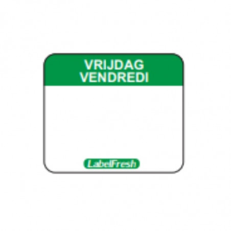 Etiquette de Traçabilité Label FreshEasy - Vendredi - 30 x 25 mm - Lot de 1000 LabelFresh - 1