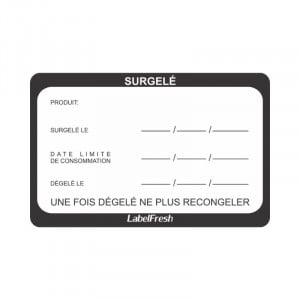 Etiquette de Traçabilité LabelFresh - Surgelés - 70 x 45 mm - Lot de 500 LabelFresh - 1