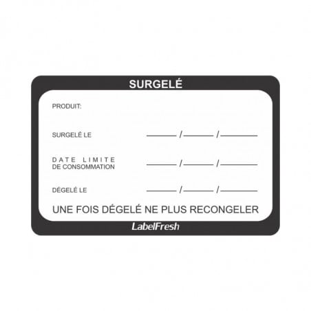 Etiquette de Traçabilité LabelFresh - Surgelés - 70 x 45 mm - Lot de 500 LabelFresh - 1