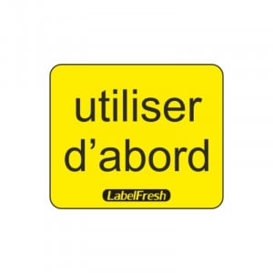 Etiquette de Traçabilité Utiliser D'abord - 30 x 25 mm - Lot de 1000 LabelFresh - 1