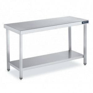 Table Inox Centrale 600x500 avec Etagère Distform - 1