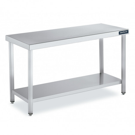 Table Inox Centrale 1000x500 avec Etagère Distform - 1