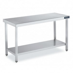 Table Inox Centrale 1200x500 avec Etagère Distform - 1