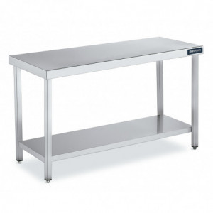 Table Inox Centrale 1200x600 avec Etagère Distform - 1