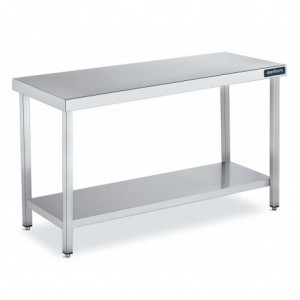 Table Inox Centrale 1900x600 avec Etagère Distform - 1