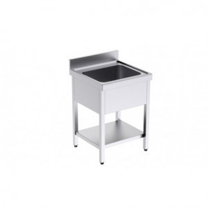 Table Inox avec Etagère - P 700 mm - L 600 mm - Dynasteel - Fourniresto