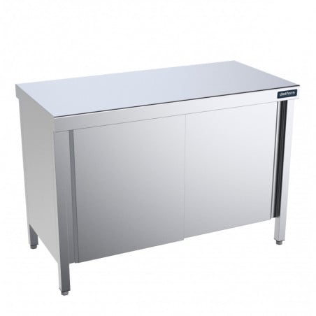 Meuble Inox Bas avec Portes Battantes - L 800 x P 550 mm Distform - 1