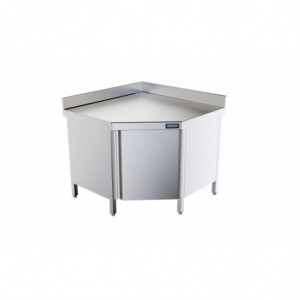 Meuble Inox Bas d'Angle avec Porte pour Gamme P 600 mm Distform - 1