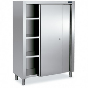 Armoire Inox Haute - 2 Portes Coulissantes 1600x600x1900 Distform - 1