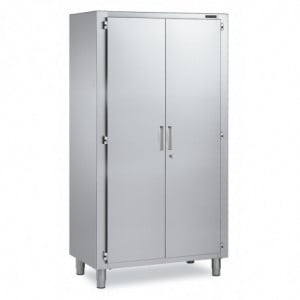 Armoire Inox Haute - 2 Portes Battantes 1000x600x1900 Distform - 1