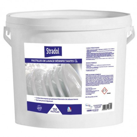 Pastilles de Lavage Désinfectantes - 150 Pastilles de 20 g Stradol - 1 Pastilles de Lavage Désinfectantes - 150 Pastilles de 20 g Stradol - 1