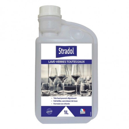 Liquide Nettoyant Toutes Eaux pour Lave-Verre - 1 L Stradol - 1